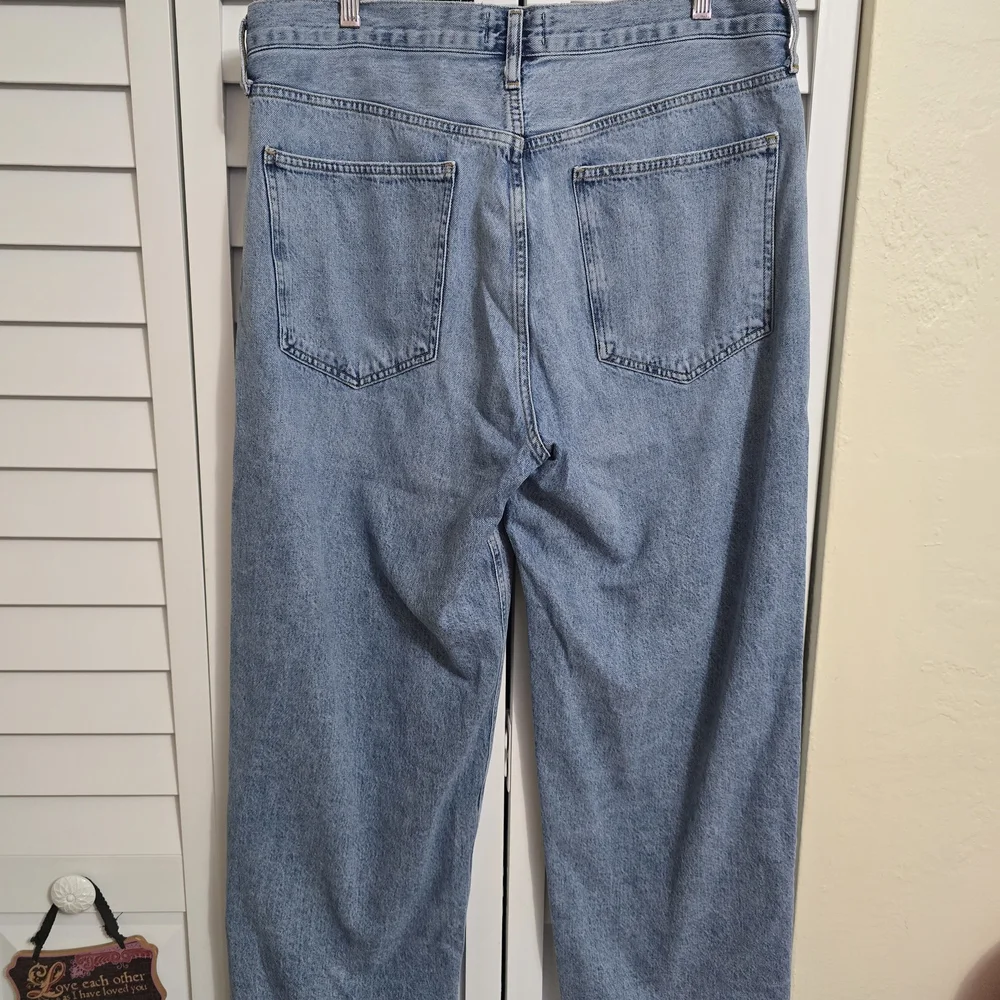 Agolde Women's Relaxed Denim Jeans in Light Blue - Picture 2 of 4